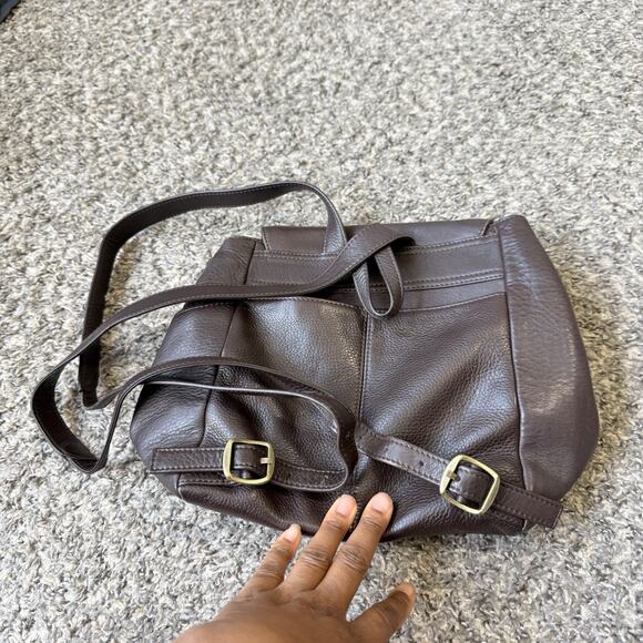 Hobo International Brown Leather Backpack Travel Bag purse Medium main image 4
